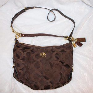 Coach Dark Brown Canvas Madison Bag - No H1169 - Shoulder or Crossbody Like New